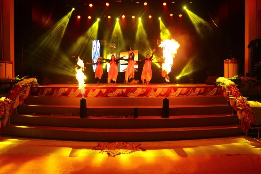 Event stage and lighting setup by Beatzkraft